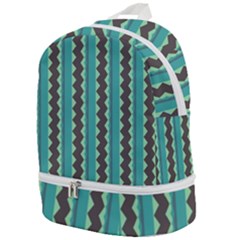 Background Chevron Blue Zip Bottom Backpack by HermanTelo