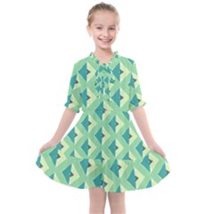 Background Chevron Green Kids  All Frills Chiffon Dress by HermanTelo