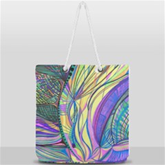 Happpy (4) Full Print Rope Handle Tote (large) by nicholakarma