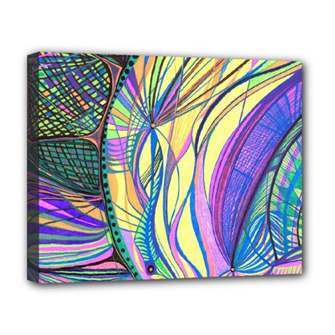 Happpy (4) Deluxe Canvas 20  X 16  (stretched) by nicholakarma