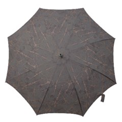 Marble Old Vintage Pinkish Gray With Bronze Veins Intrusions Texture Floor Background Print Luxuous Real Marble Hook Handle Umbrellas (large) by genx