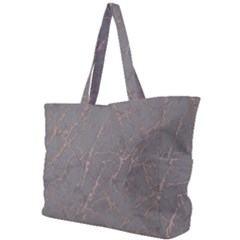 Marble Old Vintage Pinkish Gray With Bronze Veins Intrusions Texture Floor Background Print Luxuous Real Marble Simple Shoulder Bag by genx