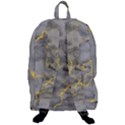 Marble neon retro light gray with gold yellow veins texture floor background retro neon 80s style neon colors print luxuous real marble Travelers  Backpack View3