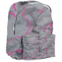 Marble light gray with bright magenta pink veins texture floor background retro neon 80s style neon colors print luxuous real marble Giant Full Print Backpack View3
