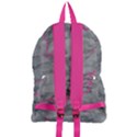 Marble light gray with bright magenta pink veins texture floor background retro neon 80s style neon colors print luxuous real marble Foldable Lightweight Backpack View2