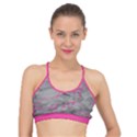 Marble light gray with bright magenta pink veins texture floor background retro neon 80s style neon colors print luxuous real marble Basic Training Sports Bra View1