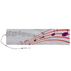 Music Notes Clef Sound Roll Up Canvas Pencil Holder (l) by HermanTelo