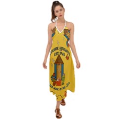 Seaside Heights Beach Club 1960s Halter Tie Back Dress  by Alchemy