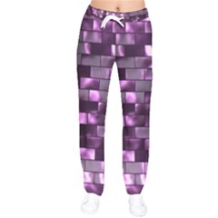 Background Wall Light Glow Women Velvet Drawstring Pants by HermanTelo
