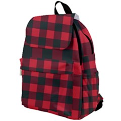 Canadian Lumberjack Red And Black Plaid Canada Top Flap Backpack by Quebec