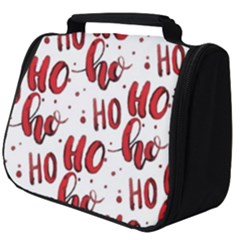 Christmas Watercolor Hohoho Red Handdrawn Holiday Organic And Naive Pattern Full Print Travel Pouch (big) by genx