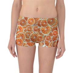 Oranges Background Texture Pattern Reversible Boyleg Bikini Bottoms by HermanTelo