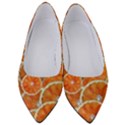 Oranges Background Texture Pattern Women s Low Heels View1