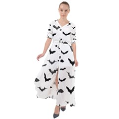 Bats Pattern Waist Tie Boho Maxi Dress by Sobalvarro