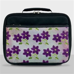 Purple Flower Lunch Bag by HermanTelo
