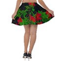Dark Pop Art Floral Poster Velvet Skater Skirt View2