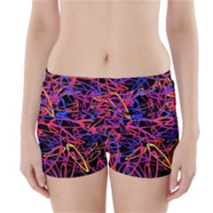 Abstrait Neon Colors Boyleg Bikini Wrap Bottoms by kcreatif