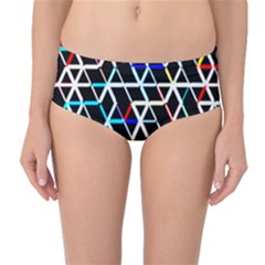 Abstrait Neon Mid-waist Bikini Bottoms by kcreatif