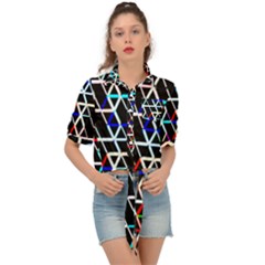 Abstrait Neon Tie Front Shirt  by kcreatif