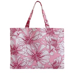 Pink Flowers Zipper Mini Tote Bag by Sobalvarro