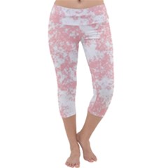 Degrade Rose/blanc Capri Yoga Leggings by kcreatif