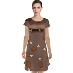 Turkey Leg Pattern - Thanksgiving Cap Sleeve Nightdress by Valentinaart