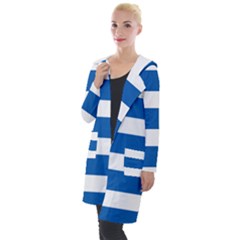 Greece Flag Greek Flag Hooded Pocket Cardigan by FlagGallery