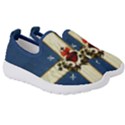 Quebec flag drapeau Québec Patriote Carillon Sacré-Coeur Christian Catholic old vintage with fleurs de lys Kids  Slip On Sneakers View3