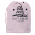 Gadsden Flag Don t tread on me Light Pink and Black Pattern with american stars Drawstring Pouch (3XL) View2