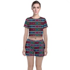 Shapes Rows                                                Crop Top And Shorts Co-ord Set by LalyLauraFLM