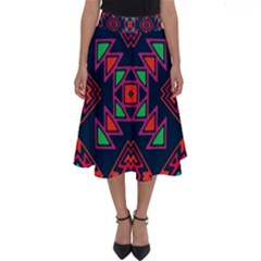Rhombus Squares And Triangle                                                  Perfect Length Midi Skirt by LalyLauraFLM