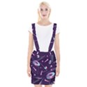 Retrowave Aesthetic vaporwave retro memphis pattern 80s design geometrical shapes futurist pink blue 3D Braces Suspender Skirt View1