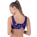 Retrowave Aesthetic vaporwave retro memphis pattern 80s design geometrical shapes futurist pink blue 3D Front Tie Bikini Top View2