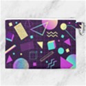 Retrowave Aesthetic vaporwave retro memphis pattern 80s design 3D geometric shapes Canvas Cosmetic Bag (XL) View2