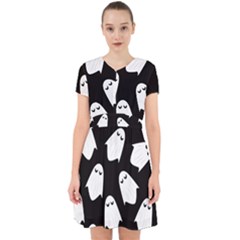 Ghost Halloween Pattern Adorable In Chiffon Dress by Amaryn4rt