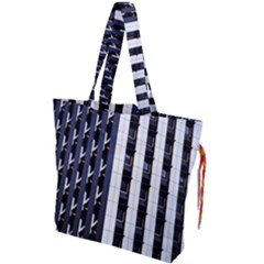 Architecture Building Pattern Drawstring Tote Bag by Amaryn4rt