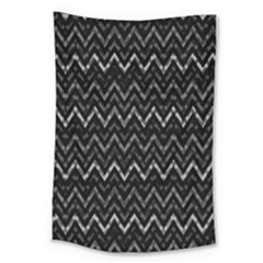 Chevrons Noir / Gris Large Tapestry by kcreatif