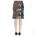 ABSTRAIT FORMES MARRON/BEIGE/BLEU Short Mermaid Skirt View2