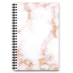 Pink And White Marble Texture With Gold Intrusions Pale Rose Background 5 5  X 8 5  Notebook by genx