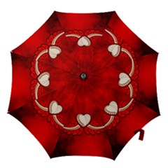 Love, Wonderful Elegant Heart Hook Handle Umbrellas (small) by FantasyWorld7