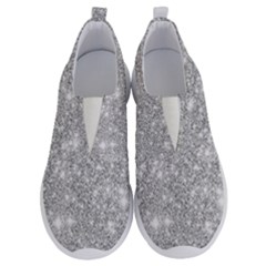 Silver And White Glitters Metallic Finish Party Texture Background Imitation No Lace Lightweight Shoes by genx