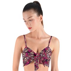 Ab 91 Woven Tie Front Bralet by ArtworkByPatrick