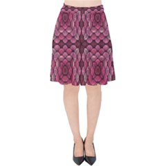 Abstract Pattern Mandala Decorative Velvet High Waist Skirt by Wegoenart