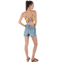 Abstract Pattern Color Colorful Woven Tie Front Bralet View2