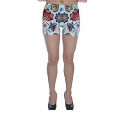 Baatik Print  Skinny Shorts by designsbymallika