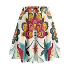 Baatik Print  High Waist Skirt by designsbymallika