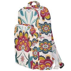 Baatik Print  Double Compartment Backpack by designsbymallika