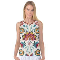 Baatik Print  Women s Basketball Tank Top by designsbymallika
