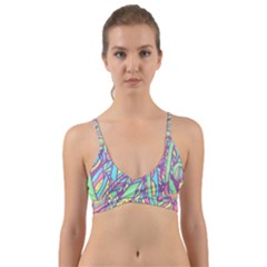 Feathers Pattern Wrap Around Bikini Top by Sobalvarro