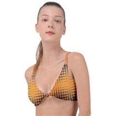 Pattern Lines Sections Yellow Straw Mauve Knot Up Bikini Top by Vaneshart